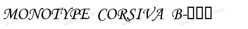 Monotype  Corsiva  B字体转换